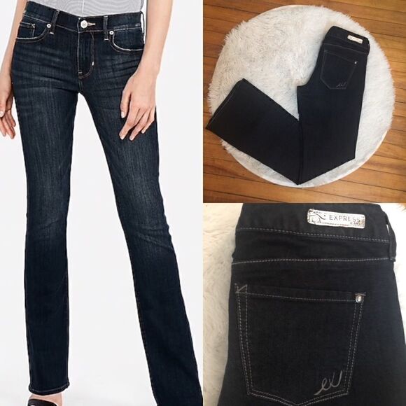 Express Denim - Express distressed bootcut stretch Jeans TALL